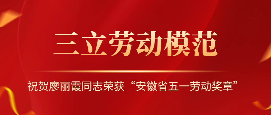 祝贺！安徽省劳动模范廖丽霞！